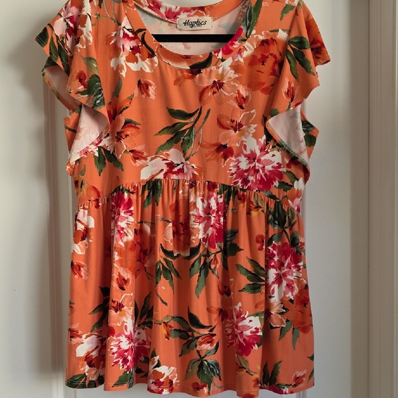Haptics Tops - NWOT Haptics Small Women's Floral Blouse in Vibrant Orange